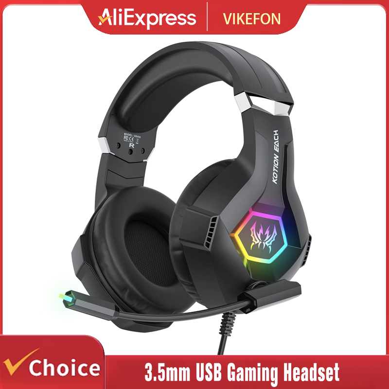 Gaming Headset With Mic Rgb - سماعة رأس للألعاب مع ميكروفون وتحكم