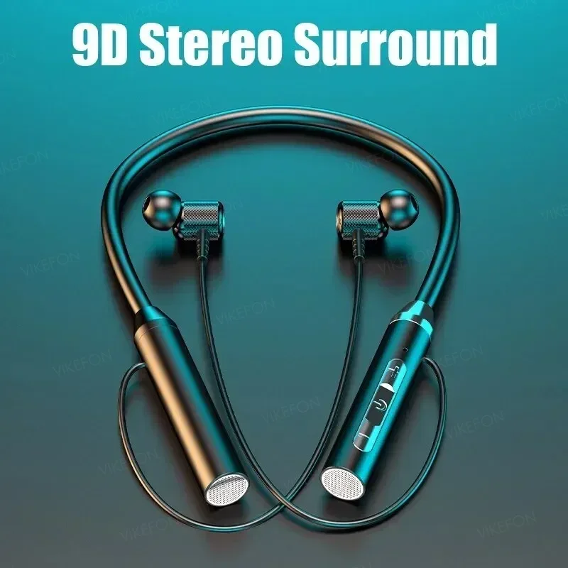 Magnetic Neckband Sports Earphones - سماعات لاسلكية بلوتوث 5.0 سماعات بشريط