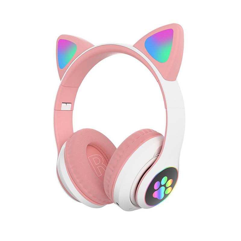 Cat Ear Bluetooth Headset Led - سماعات رأس لاسلكية بتقنية البلوتوث على