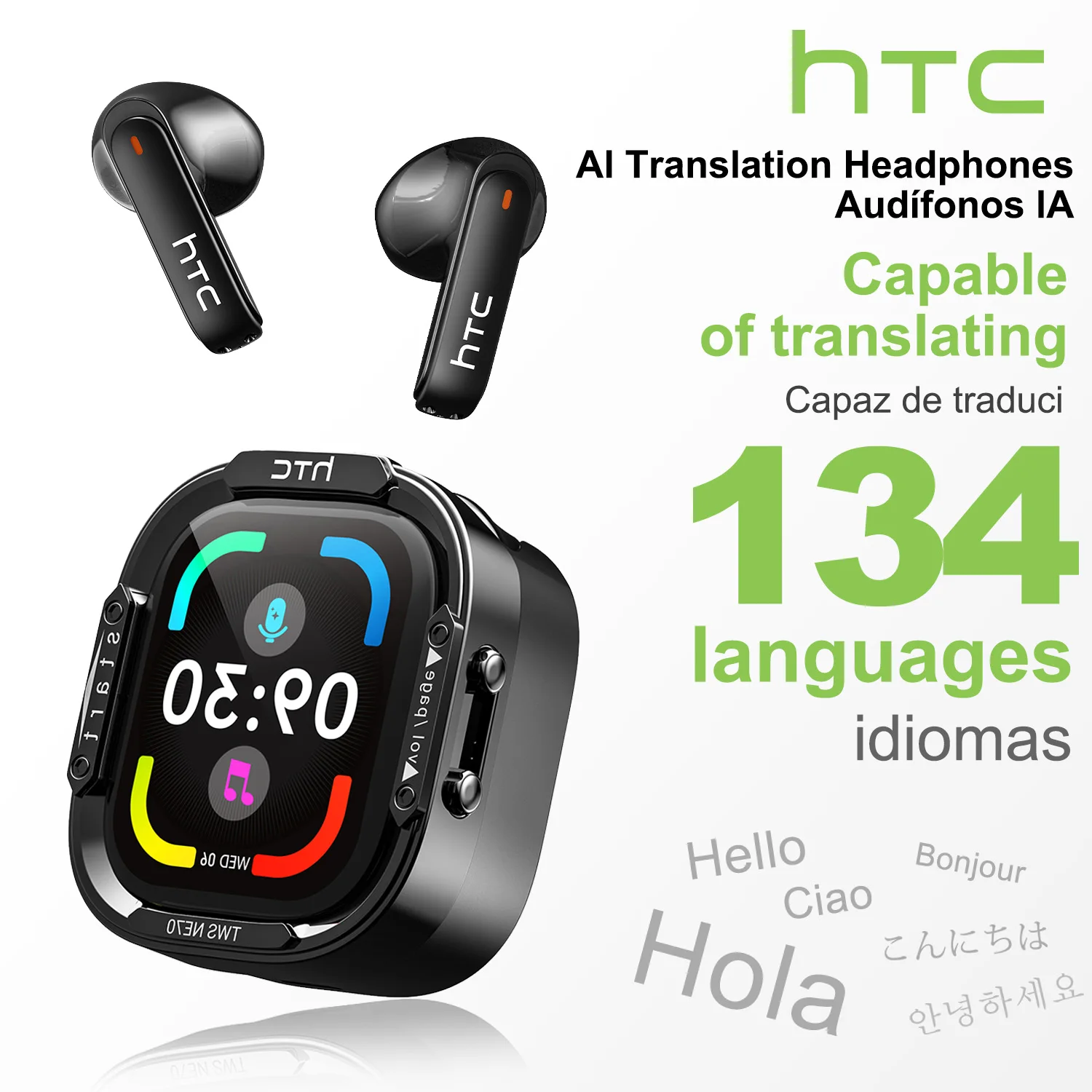 Type C Wired Earphones With Mic - سماعات أذن لاسلكية HTC NE70 بتقنية