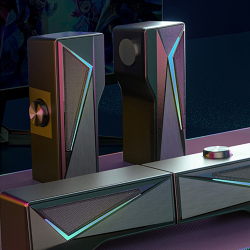2x2.5 واط الكمبيوتر المتكلم RG - مراجعة Rgb Computer Soundbar For Pc وسعره