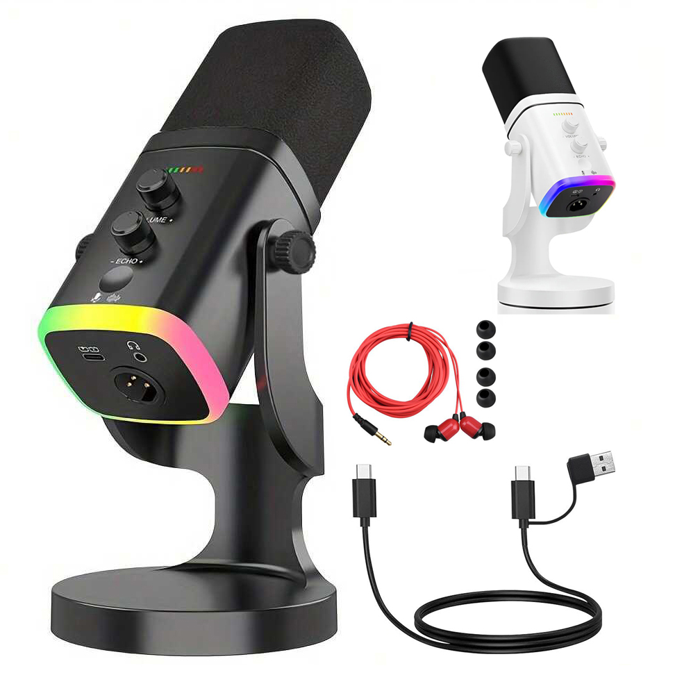 ميكروفون ديناميكي USB/XLR للأل - مراجعة Gaming Headset With Mic Rgb وسعره