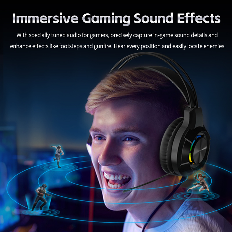 سماعة الألعاب إلغاء الضوضاء سم - مراجعة Gaming Headset With Mic Rgb وسعره