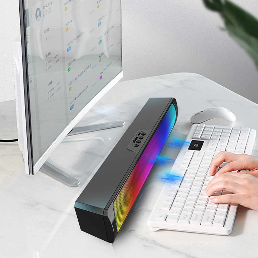 مكبرات صوت محمولة للكمبيوتر مع - مراجعة Rgb Computer Soundbar For Pc وسعره