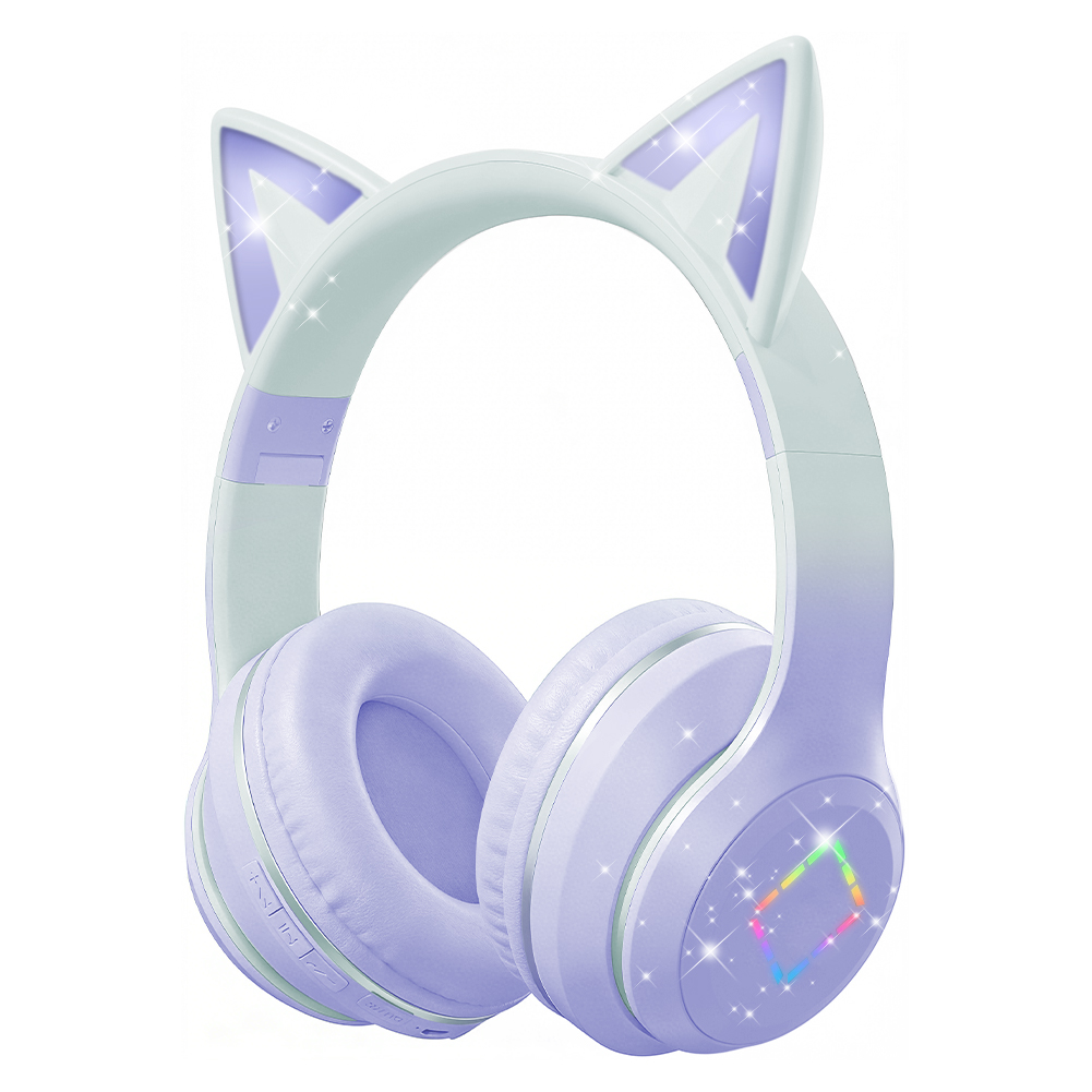سماعات رأس لاسلكية بتصميم آذان - مراجعة Cat Ear Bluetooth Headset Led وسعره