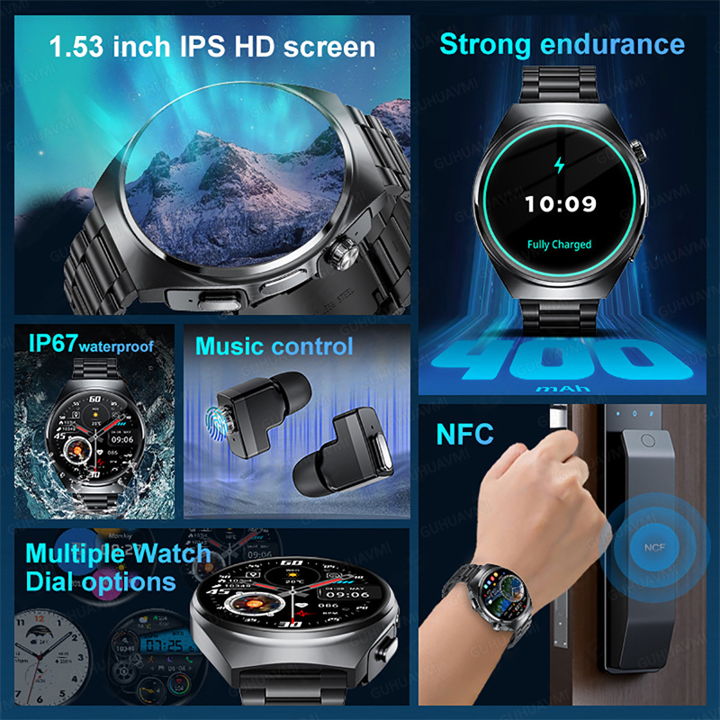 للرجال والنساء جديد 2 في 1 ساع - مراجعة Tws Earbuds Bluetooth 5.3 وسعره