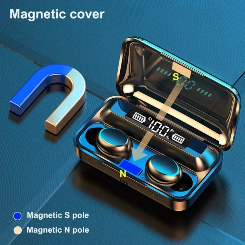 سماعات رأس بلوتوث F9 جديدة، صو - مراجعة Tws Earbuds Bluetooth 5.3 وسعره