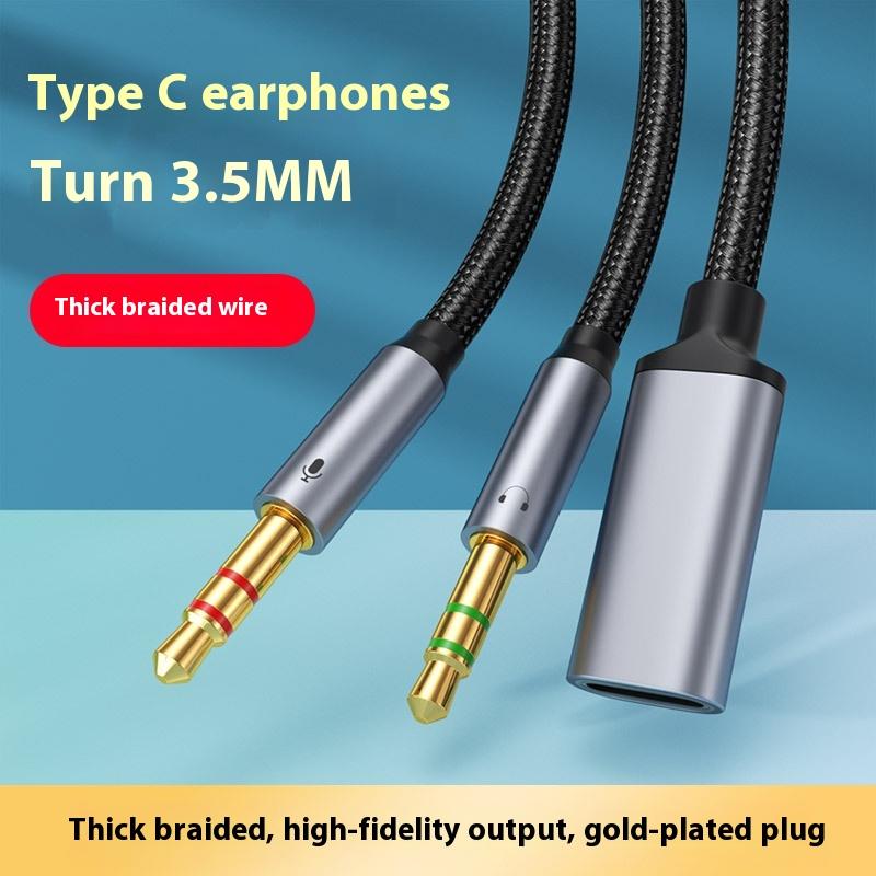 1 قطعة ملحقات الكمبيوتر اللوحي - مراجعة Type C Wired Earphones With Mic وسعره
