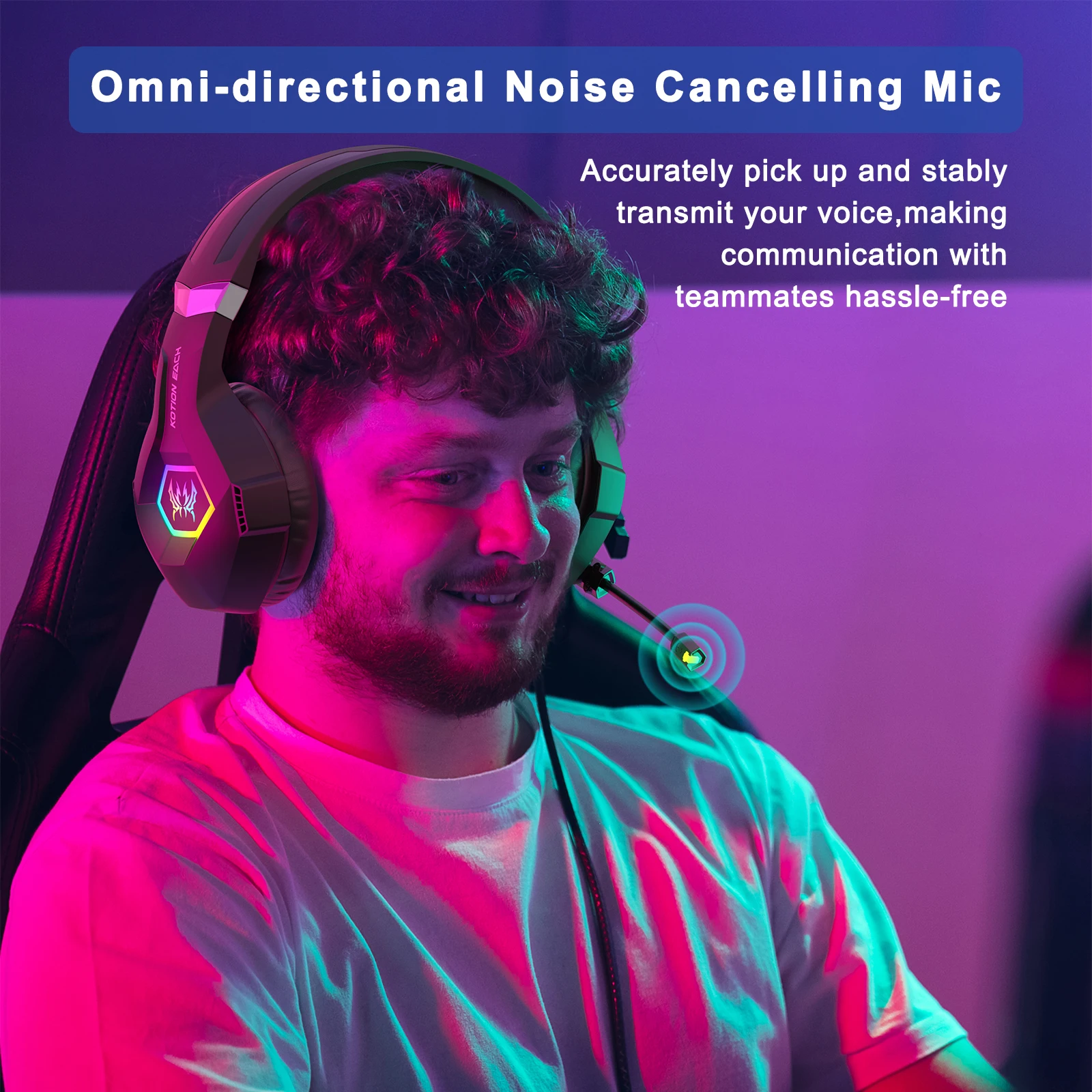 سماعة رأس سلكية للألعاب مع صوت - مراجعة Gaming Headset With Mic Rgb وسعره